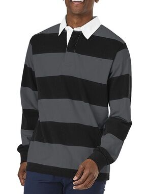 Men’s Zara Rugby Shirt (Black and Grey)